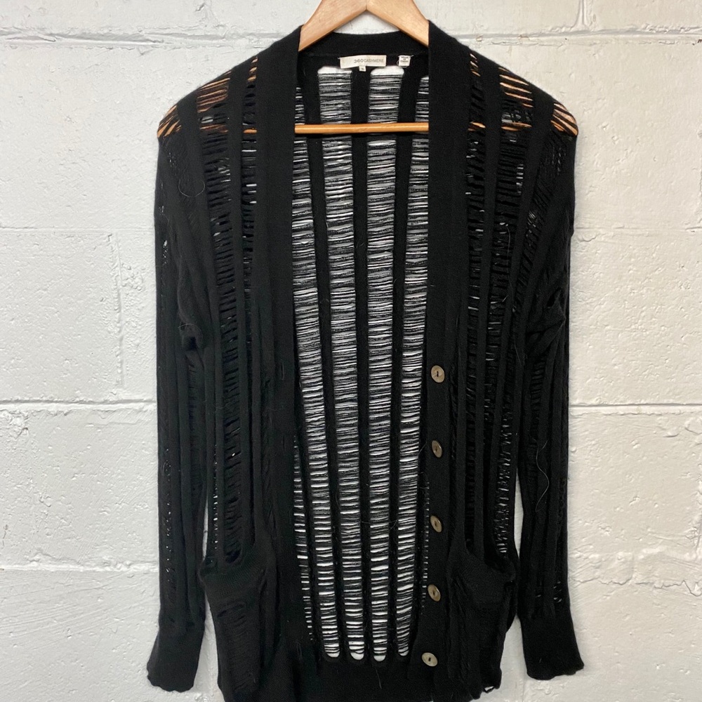 360 Cashmere ❄️ Distressed Oversized Cardigan